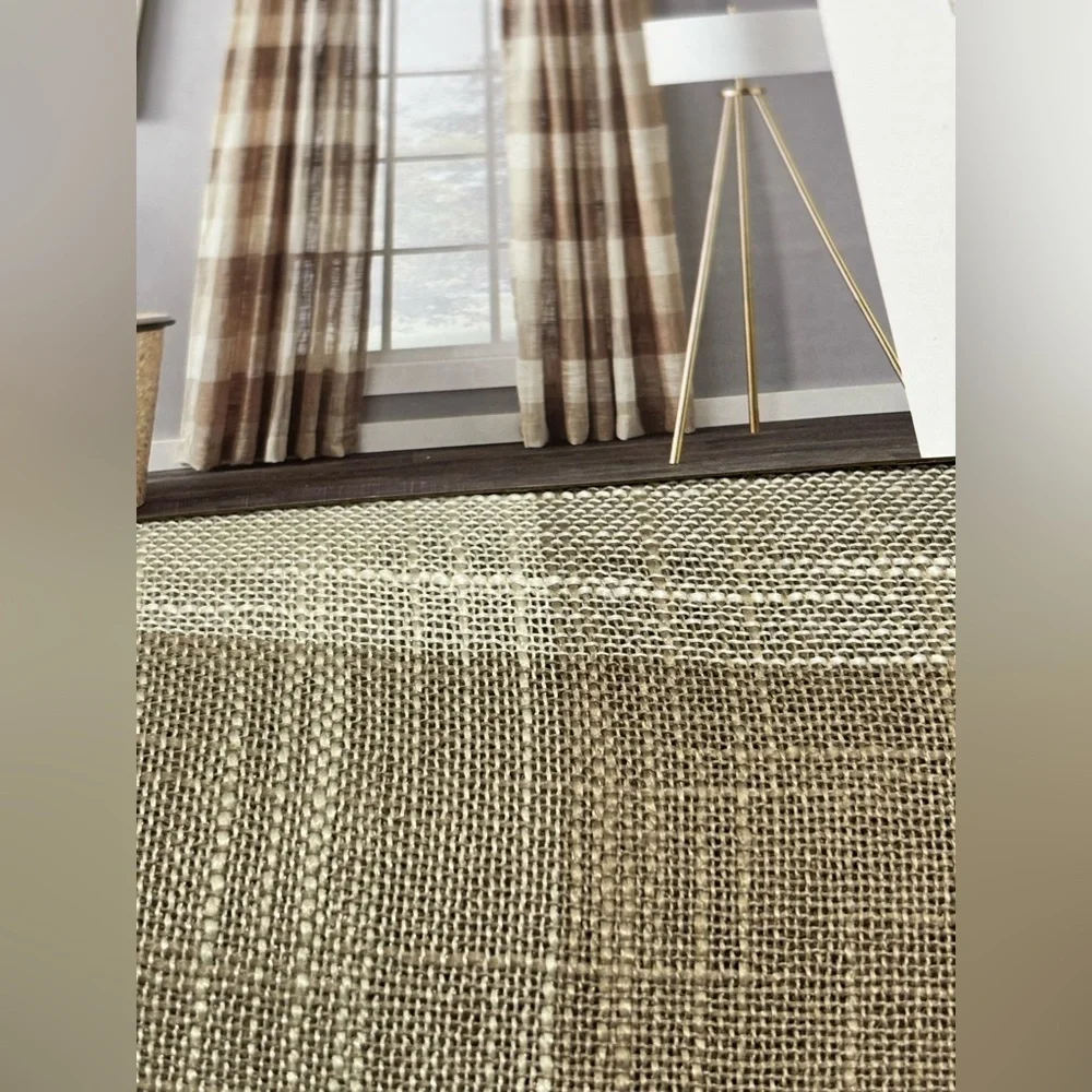 SKL Home by Saturday Knight Ltd. Aiden 84 Inch Curtain Panel in Taupe Plaid